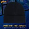 imageConcept One Marvel SpiderMan Beanie Hat Game Logo Winter Knit Cap with CuffBlue