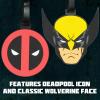 imageFUL Deadpool ampamp Wolverine 2Piece Suitcase ID Tag Set with Adjustable Straps Multi