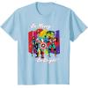 imageMarvel Avengers Christmas Holiday Retro Be Merry Be Bright TShirtBaby Blue