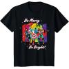imageMarvel Avengers Christmas Holiday Retro Be Merry Be Bright TShirtBlack