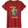 imageMarvel Avengers Christmas Holiday Retro Be Merry Be Bright TShirtCranberry Red