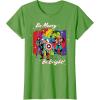 imageMarvel Avengers Christmas Holiday Retro Be Merry Be Bright TShirtGrass Green