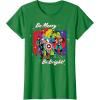 imageMarvel Avengers Christmas Holiday Retro Be Merry Be Bright TShirtKelly Green