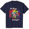 imageMarvel Avengers Christmas Holiday Retro Be Merry Be Bright TShirtNavy Blue