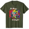 imageMarvel Avengers Christmas Holiday Retro Be Merry Be Bright TShirtOlive Green