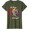 imageMarvel Avengers Christmas Holiday Retro Be Merry Be Bright TShirtOlive Green