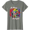 imageMarvel Avengers Christmas Holiday Retro Be Merry Be Bright TShirtOlive Heather
