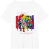 imageMarvel Avengers Christmas Holiday Retro Be Merry Be Bright TShirtWhite