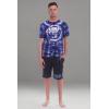 imageMarvel Avengers SpiderMan Thor Captain America Adult Tie Dye Pajama Shirt ampamp ShortsBlack  Purple