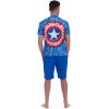 imageMarvel Avengers SpiderMan Thor Captain America Adult Tie Dye Pajama Shirt ampamp ShortsBlue