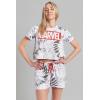 imageMarvel Avengers Thor Love ampamp Thunder SheHulk Guardians of the Galaxy Groot Womens Pajama Shirt and Shorts Sleep Set AdultWhite