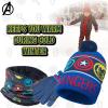 imageMarvel Boys Hat and Gloves Set for Boys Kids Winter Beanie Hat Cold Weather Accessories Set Avengers GiftsBlue Avengers 3 Pcs
