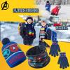 imageMarvel Boys Hat and Gloves Set for Boys Kids Winter Beanie Hat Cold Weather Accessories Set Avengers GiftsBlue Avengers 3 Pcs