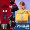 imageMarvel Boys Hat and Gloves Set for Boys Kids Winter Beanie Hat Cold Weather Accessories Set Avengers GiftsRedBlack Spidey 3 Pcs