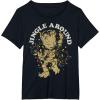 imageMarvel Christmas Groot Jingle Around Portrait TShirtBlack