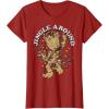 imageMarvel Christmas Groot Jingle Around Portrait TShirtCranberry Red