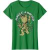 imageMarvel Christmas Groot Jingle Around Portrait TShirtKelly Green
