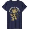 imageMarvel Christmas Groot Jingle Around Portrait TShirtNavy Blue