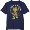imageMarvel Christmas Groot Jingle Around Portrait TShirtNavy Blue