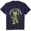 imageMarvel Christmas Groot Jingle Around Portrait TShirtNavy Blue