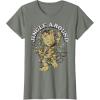 imageMarvel Christmas Groot Jingle Around Portrait TShirtOlive Heather