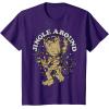 imageMarvel Christmas Groot Jingle Around Portrait TShirtPurple