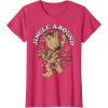 imageMarvel Christmas Groot Jingle Around Portrait TShirtRed Heather