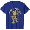 imageMarvel Christmas Groot Jingle Around Portrait TShirtRoyal Blue