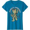 imageMarvel Christmas Groot Jingle Around Portrait TShirtSapphire Blue