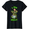 imageMarvel Christmas I Am Groot Cartoon TShirtBlack