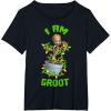 imageMarvel Christmas I Am Groot Cartoon TShirtBlack