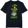 imageMarvel Christmas I Am Groot Cartoon TShirtBlack