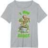 imageMarvel Christmas I Am Groot Cartoon TShirtHeather Grey