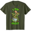 imageMarvel Christmas I Am Groot Cartoon TShirtOlive Green