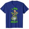 imageMarvel Christmas I Am Groot Cartoon TShirtRoyal Blue