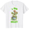 imageMarvel Christmas I Am Groot Cartoon TShirtWhite