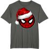 imageMarvel Christmas SpiderMan Santa Hat TShirtAsphalt Grey