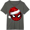 imageMarvel Christmas SpiderMan Santa Hat TShirtAsphalt Grey