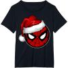 imageMarvel Christmas SpiderMan Santa Hat TShirtBlack
