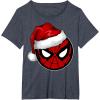 imageMarvel Christmas SpiderMan Santa Hat TShirtHeather Blue
