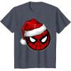 imageMarvel Christmas SpiderMan Santa Hat TShirtHeather Blue