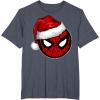 imageMarvel Christmas SpiderMan Santa Hat TShirtHeather Blue