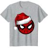 imageMarvel Christmas SpiderMan Santa Hat TShirtHeather Grey
