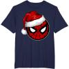 imageMarvel Christmas SpiderMan Santa Hat TShirtNavy Blue