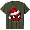 imageMarvel Christmas SpiderMan Santa Hat TShirtOlive Green
