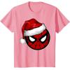 imageMarvel Christmas SpiderMan Santa Hat TShirtPink