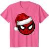 imageMarvel Christmas SpiderMan Santa Hat TShirtPink Heather