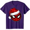 imageMarvel Christmas SpiderMan Santa Hat TShirtPurple