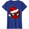 imageMarvel Christmas SpiderMan Santa Hat TShirtRoyal Blue