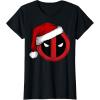 imageMarvel Deadpool Icon Santa Hat Christmas Graphic TShirtBlack